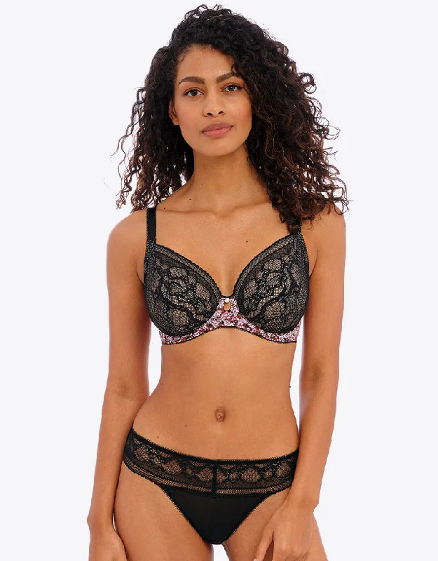 Freya Infinity Fields Plunge Bra Black