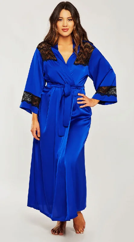 Plus Size Tess Satin & Lace Robe