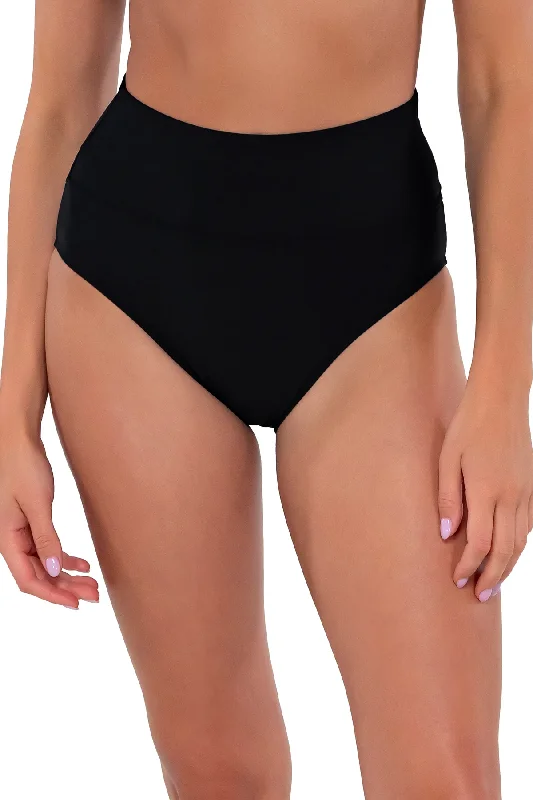 Sunsets Swimwear Hannah Black High Waist Bikini Bottom 33B