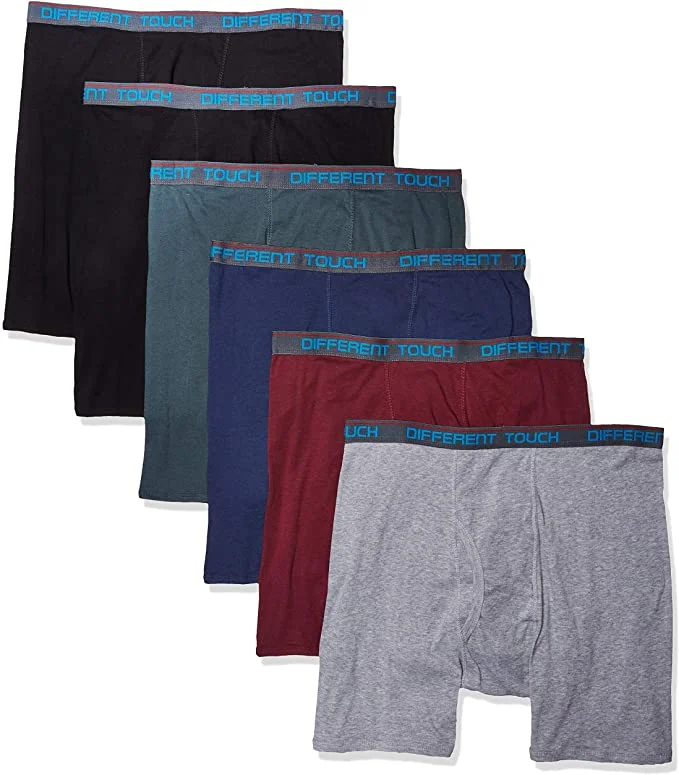 Boxer Briefs Underwear | Big & Tall Mid Leg | Men's (6 Pairs)