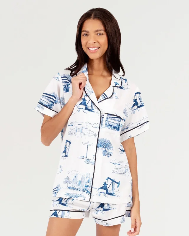 Houston Toile Pajama Shorts Set